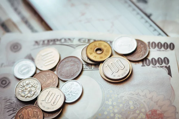 Japón Billetes y Monedas para Negocios —  Fotos de Stock