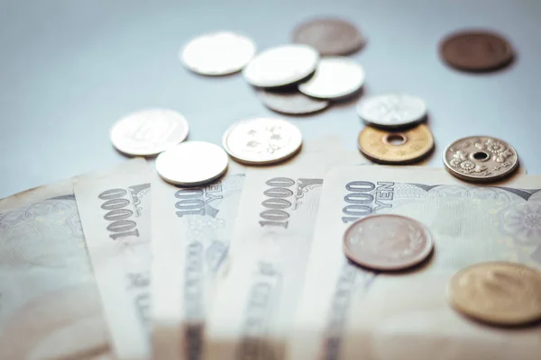 Japón Billetes y Monedas para Negocios — Foto de Stock