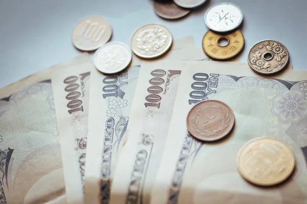 Japón Billetes y Monedas para Negocios — Foto de Stock