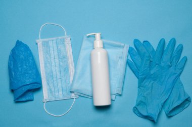 Tıbbi sağlık koruması. COVID-19 salgını. Koronavirüs salgınında hijyen kuralları geçerlidir. Arkaplan kavramı.