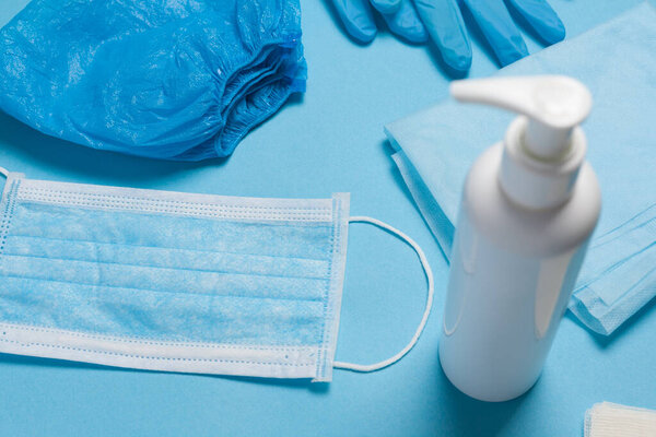 Medical health protection. The COVID-19 pandemic. Hygiene rules during the coronavirus epidemic. Background concept.