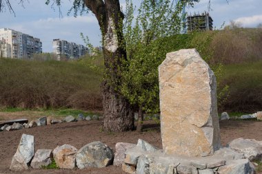 Zaporozhye, Ukrayna, 4 Nisan 2020. Tarasov armudu. Şair Taras Grigorievich Shevchenko 'nun ziyaret ettiği yer. Tarihi Anma Sitesi.