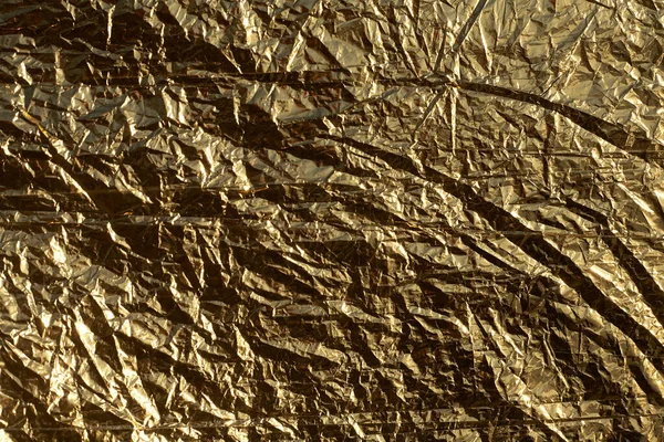 Texture Thin Crumpled Sheet Foil Crumpled Foil Background Stock Photo — Stock Photo, Image