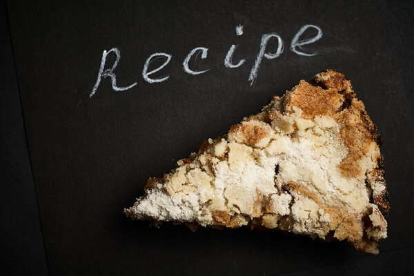 Домашний пирог рецепт пустой баннер шаблон с кусочком торта
.