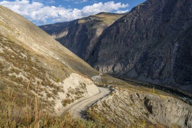 yol dağlar gökyüzü bulutlar geçmek 