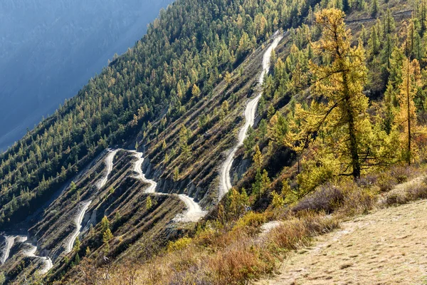 Mountains road pass autumn — Stock Photo, Image