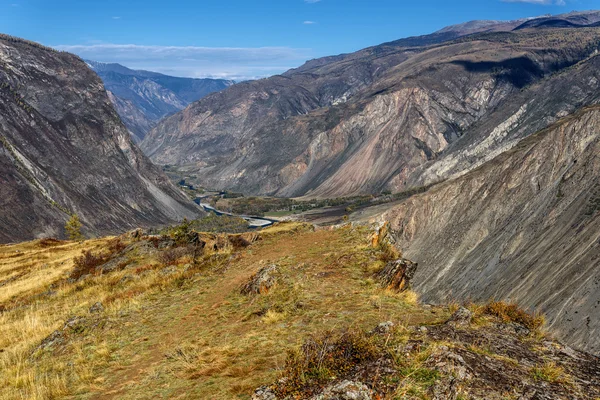 Mountains valley river autumn — Stock Photo, Image