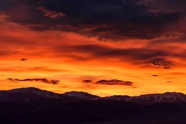 山雲空のサンセット オレンジ — ストック写真