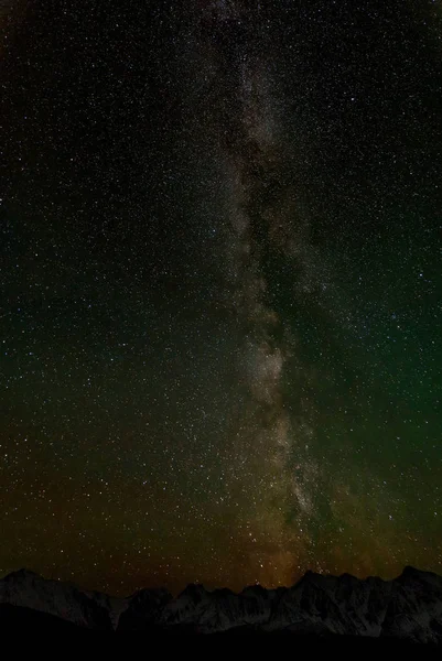 Sterne Berge Himmel Milchstraße — Stockfoto