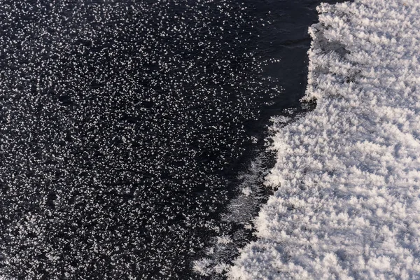 Фон кристаллов снега льда — стоковое фото