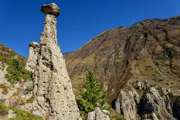 Montanhas pedras cogumelos outono — Fotografia de Stock