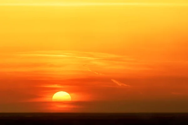 Sun sky sunset orange clouds — Stock Photo, Image