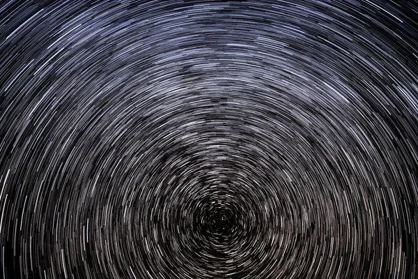 Ster tracks circulaire hemel ruimte — Stockfoto
