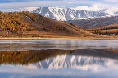 Göl Dağları yansıma buz sonbahar