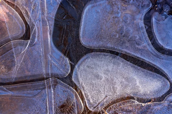 Eis Muster Formen Hintergrund Sonnenlicht — Stockfoto