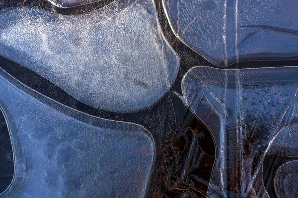 Eis Muster Formen Hintergrund Sonnenlicht — Stockfoto