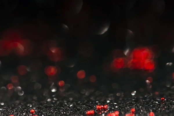 Fondo Abstracto Negro Rojo Con Efecto Brillo Desenfocado Imagen Bokeh —  Fotos de Stock