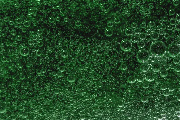 Fondo Abstracto Verde Con Burbujas —  Fotos de Stock