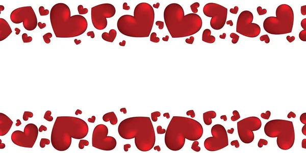 Seamless Background Hearts Valentines Day Seamless Heart Border Design Decoration — Stock Photo, Image