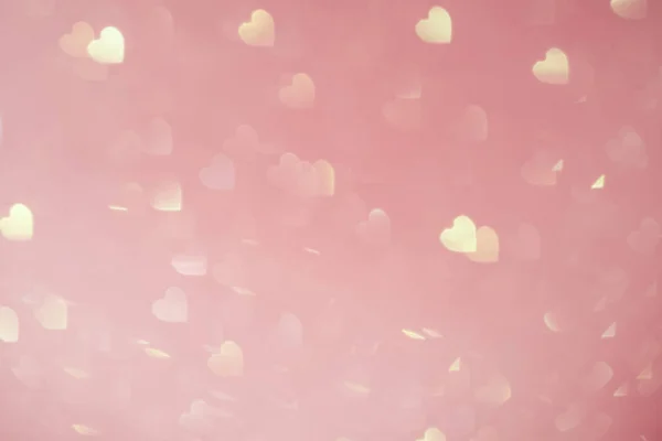 Valentijnsdag Achtergrond Met Roze Glitter Bokeh Kaart Voor Valentijnsdag Kerstmis — Stockfoto