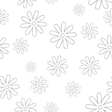 Basit bir papatya çayı deseni. Çiçek karalıyor. 