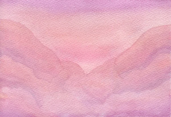 ピンクと紫のパステルカラーの美しい抽象的な背景デザイン水彩の夕日の色と曇りの形 — ストック写真
