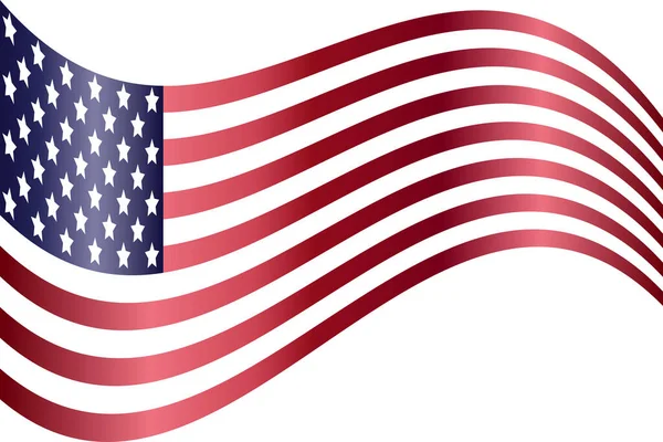 Vector Amerikaanse Vlag Van Verenigde Staten Van Amerika — Stockvector