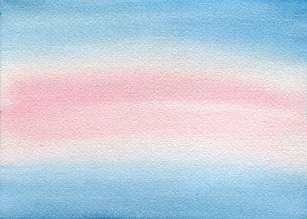 抽象的な水彩画の背景に光のピンクと青の色合い抽象的な空と水 — ストック写真