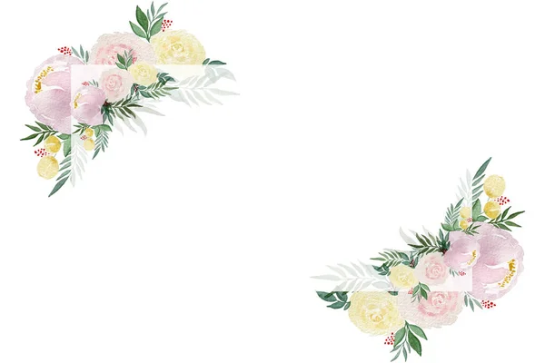 파스텔은 어머니 초대장이나 결혼식을 우아하고 꽃무늬 보터니 장식을 꽃무늬를 가지고 — 스톡 사진