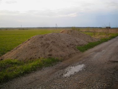 Somutlaştırma için inşaat kumu konumu.