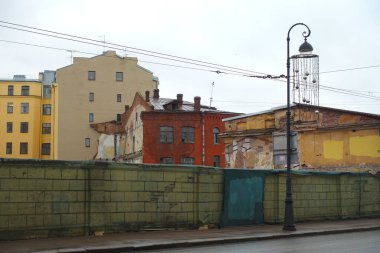 Sovyet döneminin Aziz Petersburg şehrinin mimarisi..