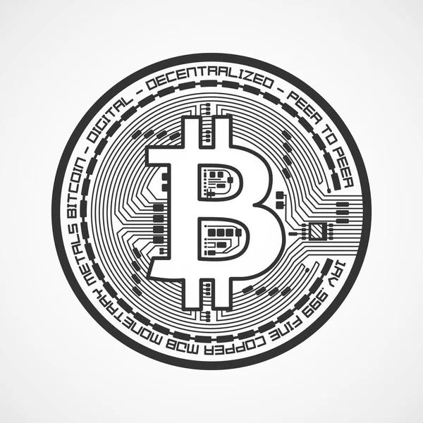 Bitcoin signo, criptomoneda — Foto de Stock