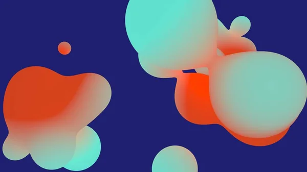Abstrakcyjny kształt cieczy kolorowe bujna lawa i aqua menthe na białym tle. Konstrukcja płynu. Odizolowane fale gradientowe. Nowa klasa abstrakcji z kompozycji. 3d renderowanie — Zdjęcie stockowe