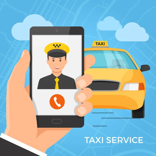 Conceito de serviço de táxi —  Vetores de Stock
