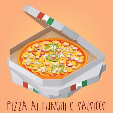 Gerçek Pizza AI irritasyonlar e salsicce. Pizza mantar ve sa