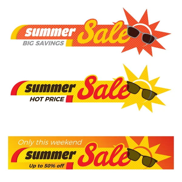 Πώληση καλοκαίρι ετικέτα ετικέτα τιμή banner σήμα πρότυπο σχέδιο αυτοκόλλητων ετικεττών — Διανυσματικό Αρχείο