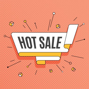 Sıcak satış. Retro tasarım öğesi pop sanat tarzı yarı ton colo üzerinde