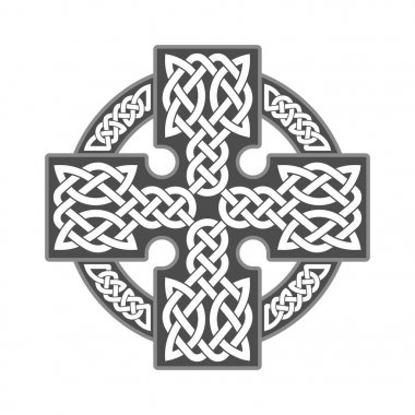 Vektör Kelt haçı. Etnik süsleme. Geometrik tasarım