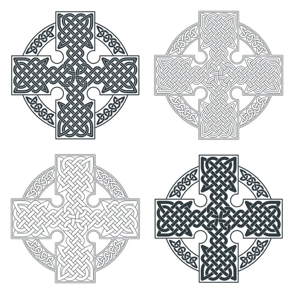 Vektor keltský kříž. Etnické ornament geometrický design tričko pr — Stockový vektor