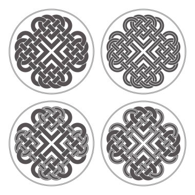 Vektör kalp Kelt haçı. Etnik süsleme geometrik tasarım T-sh