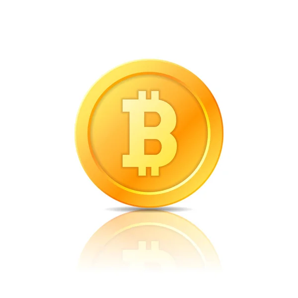 Bitcoin символ, значок, знак, емблему. Векторні ілюстрації. — стоковий вектор