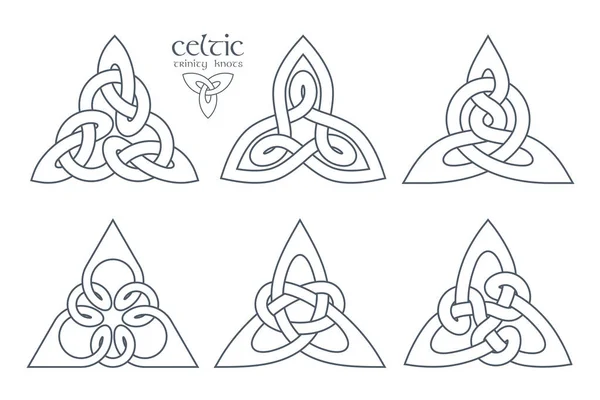 Vektor keltské trinity knot část 1. Etnické ornament. Geometrické de — Stockový vektor