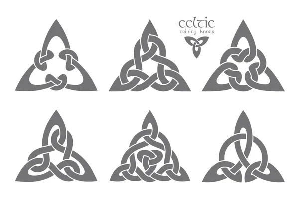 Векторный кельтский троичный узел часть 1. Этнические украшения. Геометрический де — стоковый вектор