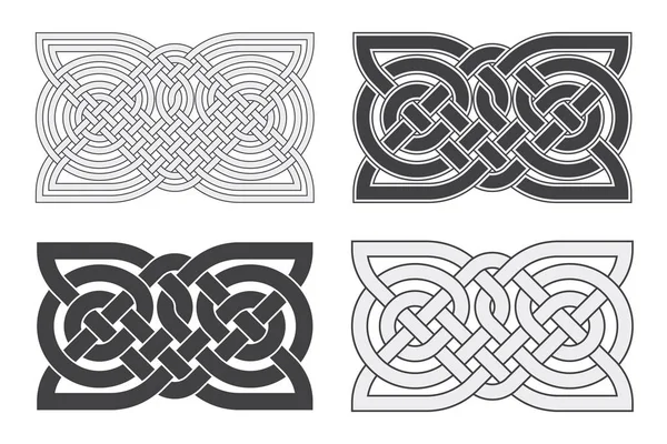 Vektör Kelt yatay düğüm. Etnik süsleme