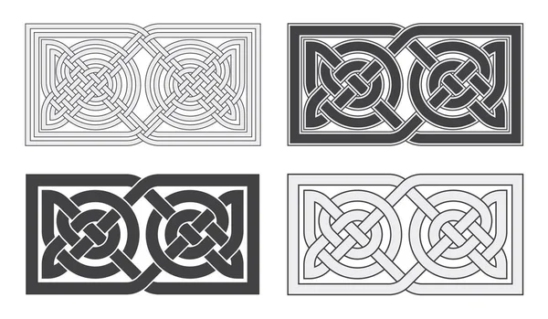 Vektör Kelt yatay düğüm. Etnik süsleme