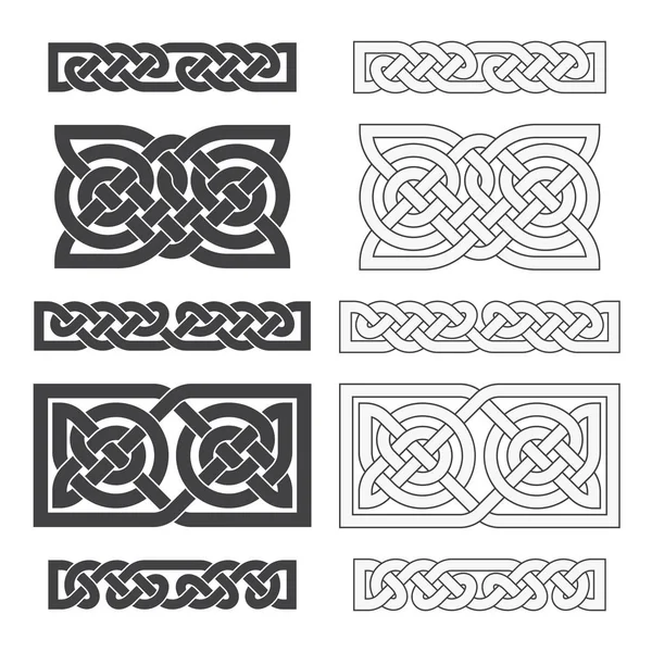 Vector celtic horizontal knot. Ethnic ornament — Stock Vector