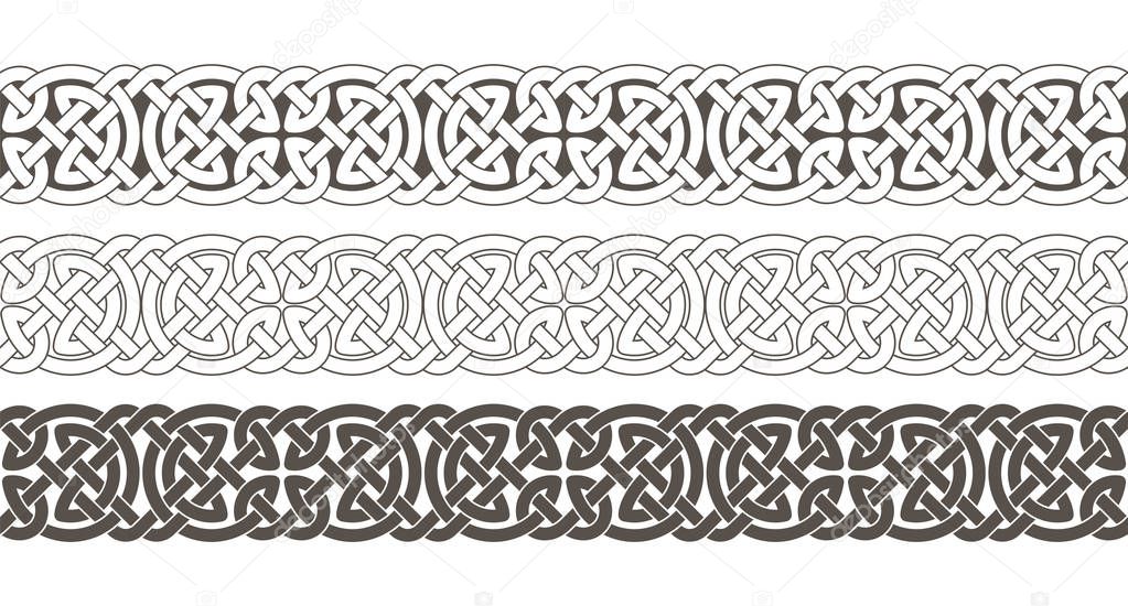 Celtic knot braided frame border ornament.