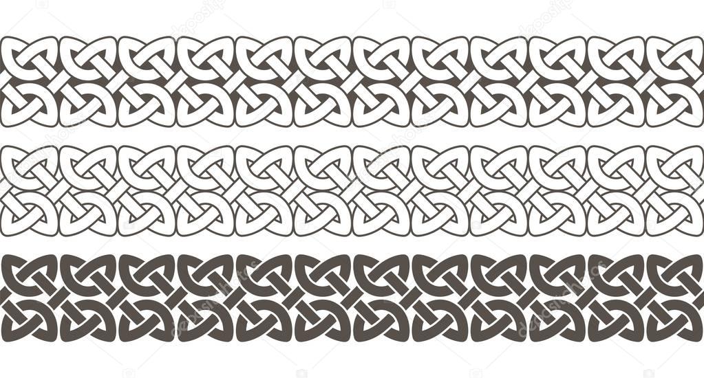 Celtic knot braided frame border ornament.