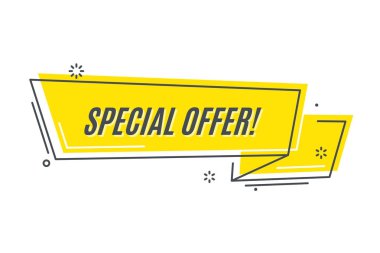 Düz doğrusal promosyon etiket, kaydırma, fiyat etiketi, etiketi, rozet