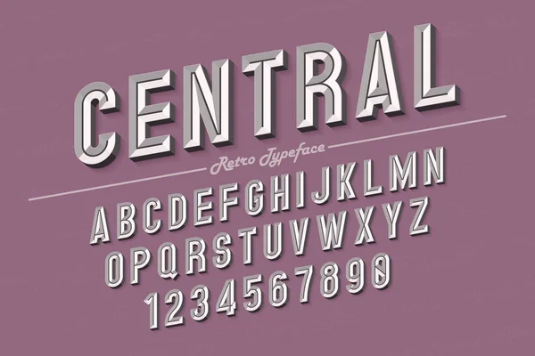 Decoratieve vector vintage retro lettertype, lettertype, lettertype — Stockvector